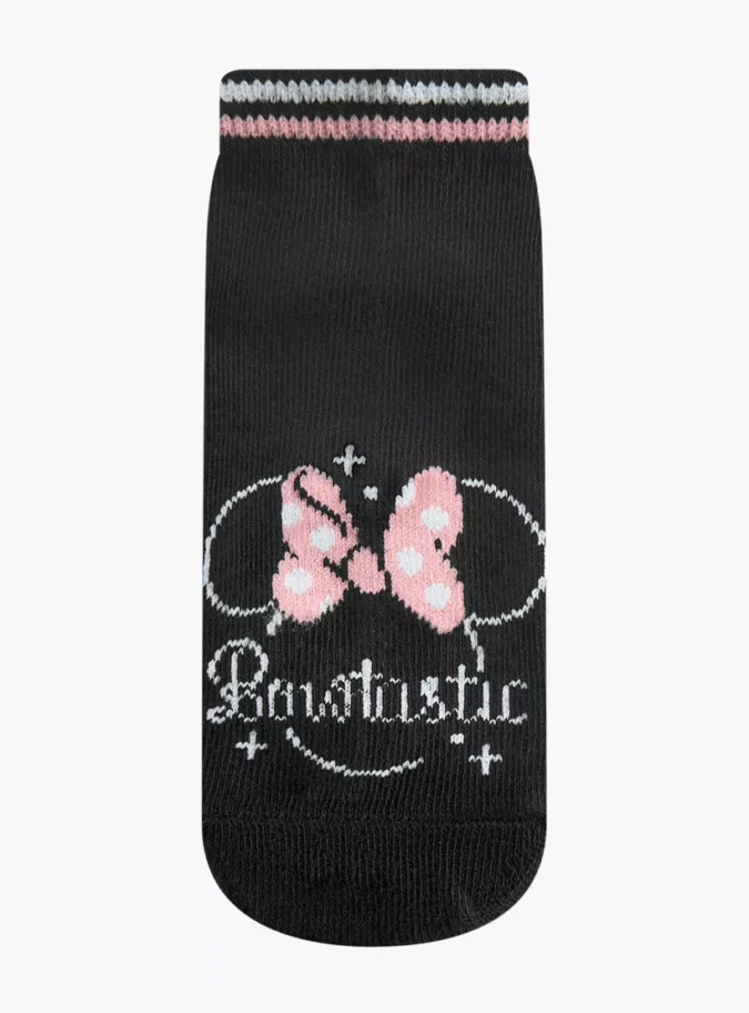 Disney Minnie Mouse Print Ankle Length Socks - Set of 3-2
