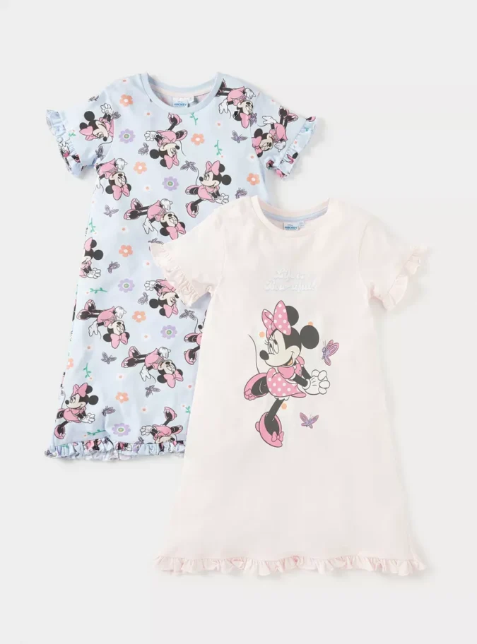 Disney Minnie Mouse Print Night Dress - Set of 2-1