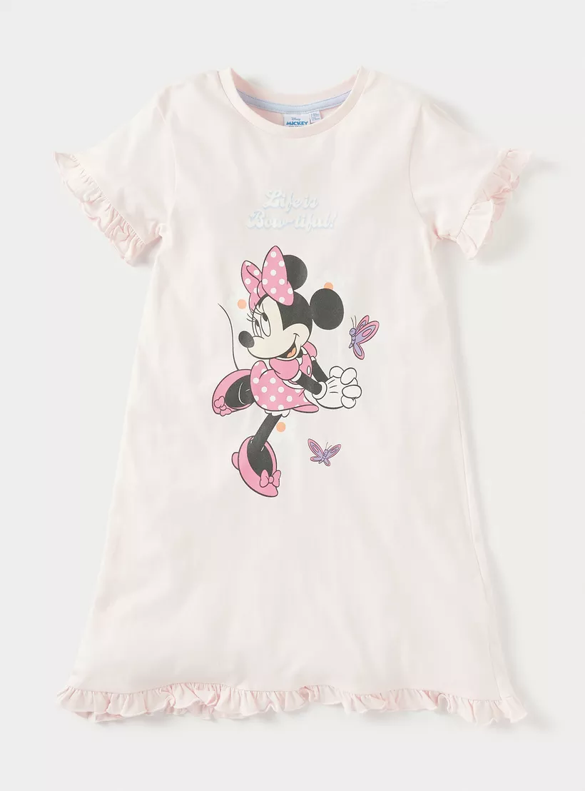 Disney Minnie Mouse Print Night Dress - Set of 2-3