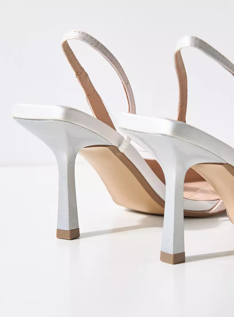 Embellished Back Strap Slip-On Sandals with Stiletto Heels-4