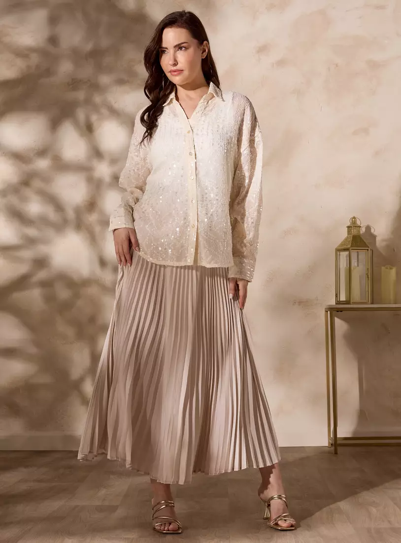 Embellished Sequinned Shirt-2