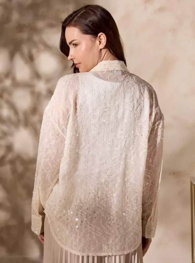 Embellished Sequinned Shirt-3