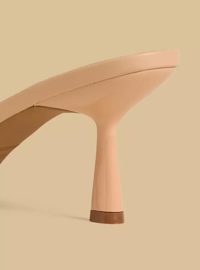 Embellished Slip-On Sandals with Flared Heels-4