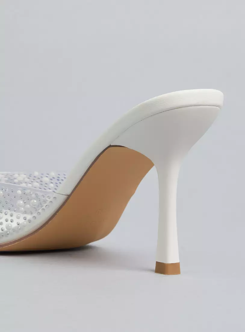 Embellished Slip-On Sandals with Stilleto Heels-4