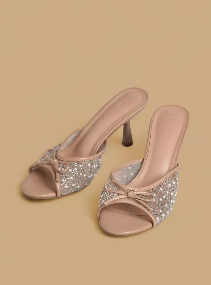 Embellished Stiletto Heel Sandals-1