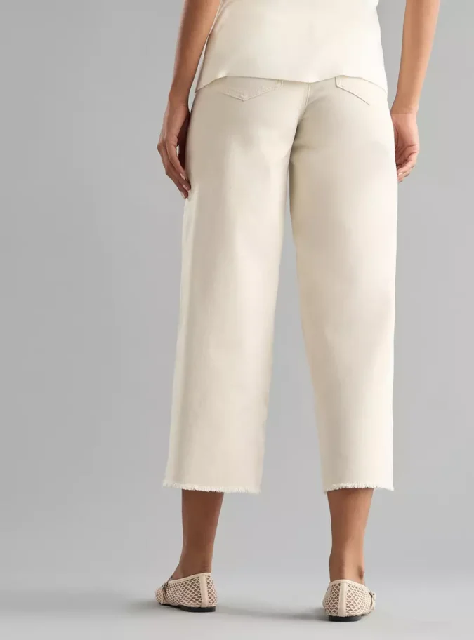 Embroidered High-Rise Ankle Length Pants-2
