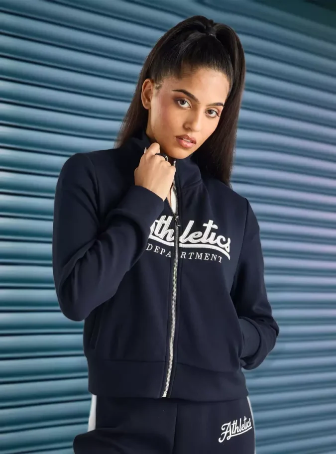 Embroidered Zip Through Jacket-1