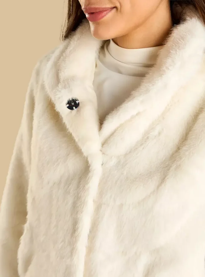 Faux Fur Jacket with Pockets-3