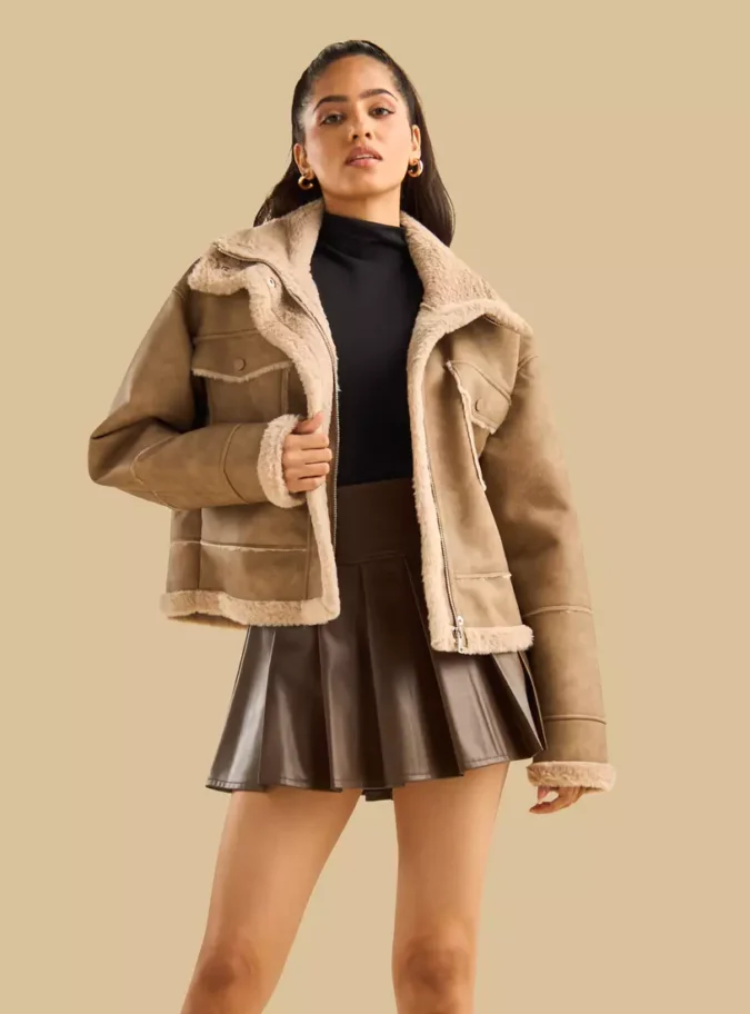 Faux Leather Jacket-4