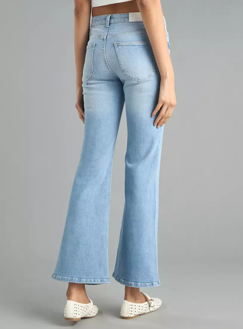 Flared Jeans with Side Slit-2