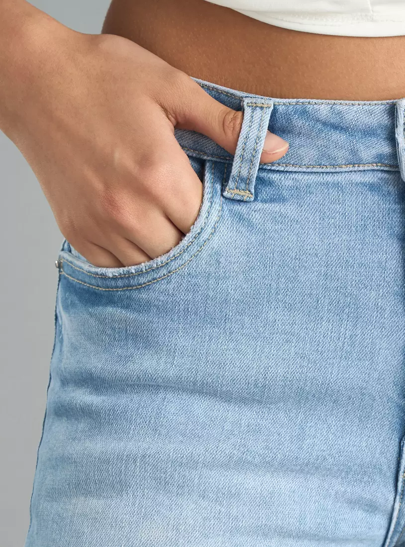 Flared Jeans with Side Slit-3