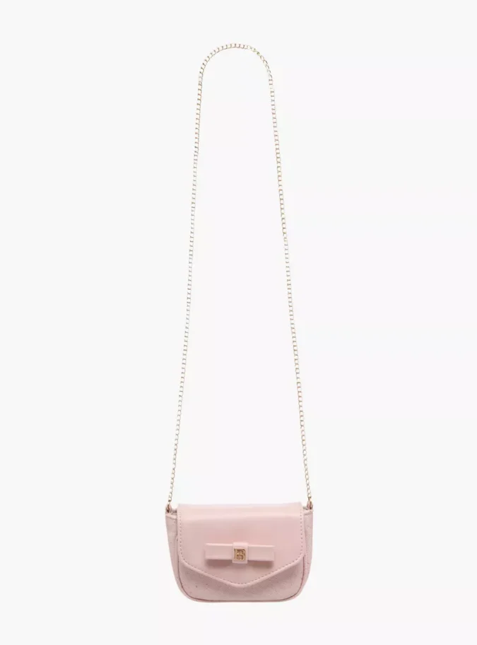 Flora Bella Bow Accent Crossbody Bag with Chain Strap and Flap Closure-2