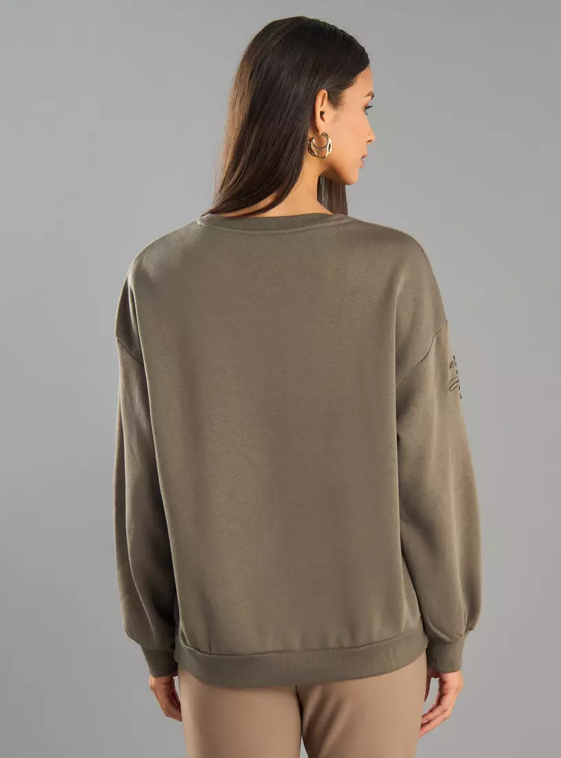 Floral Embellished Sweatshirt-2