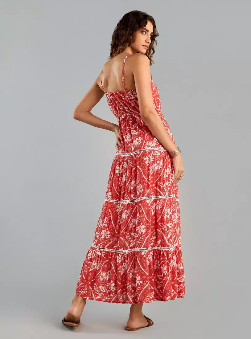 Floral Print Maxi Dress-2
