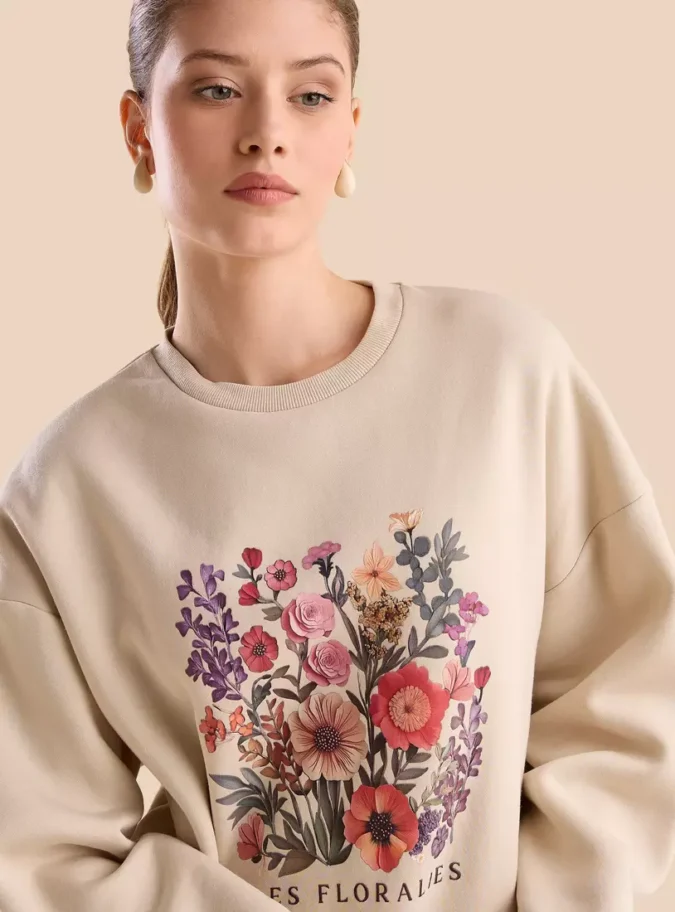 Floral Print Sweatshirt-3