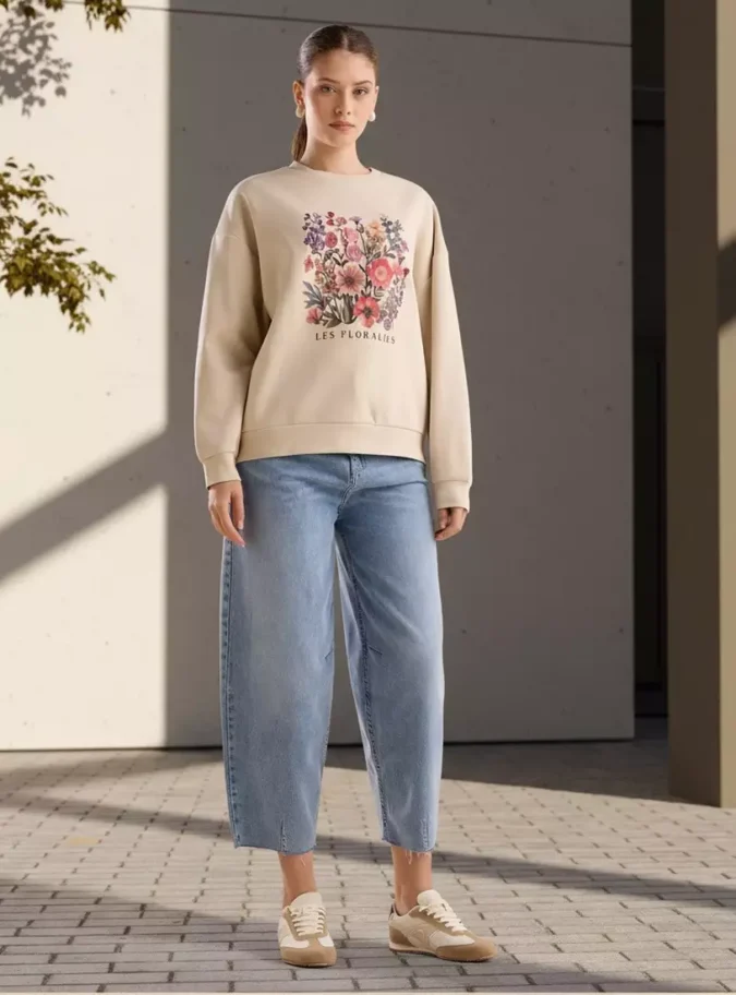 Floral Print Sweatshirt-4
