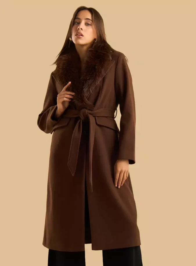 Fur Textured Longline Jacket-1