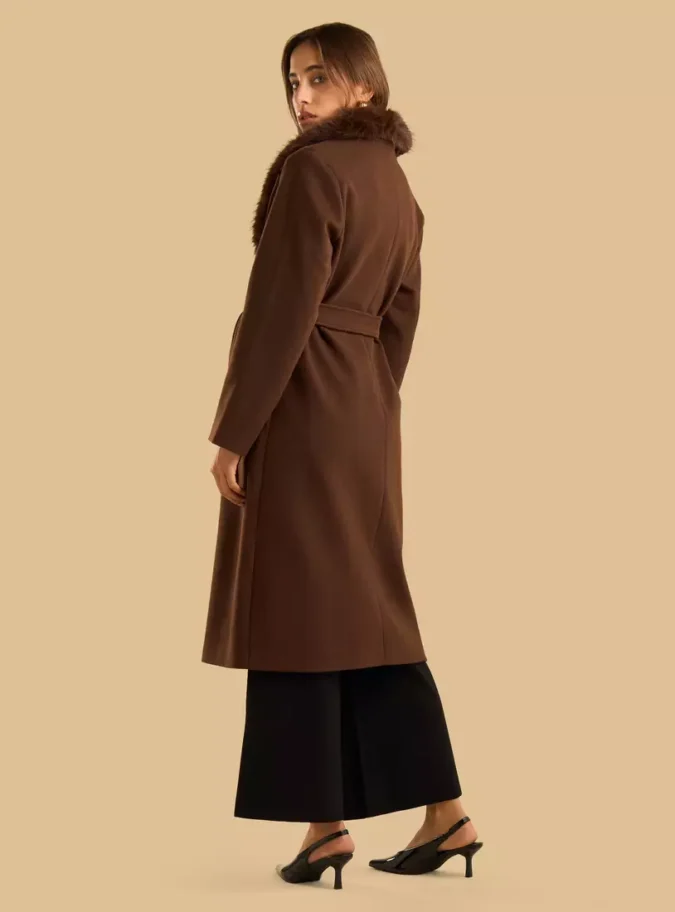 Fur Textured Longline Jacket-2