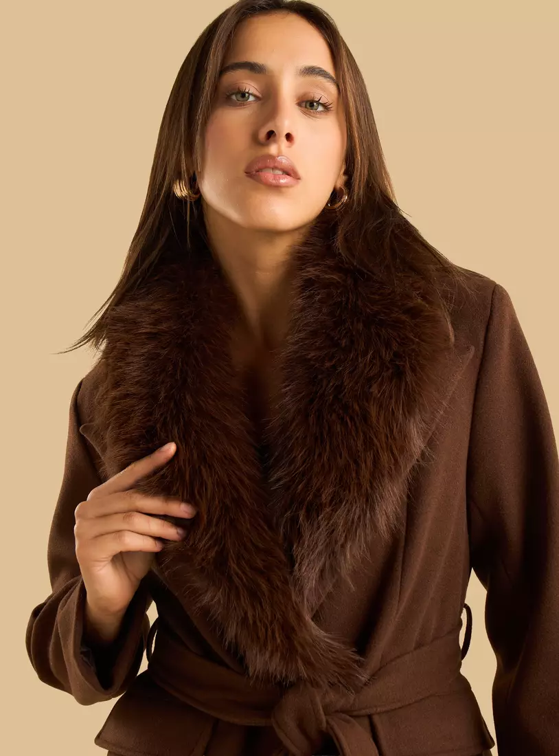 Fur Textured Longline Jacket-3