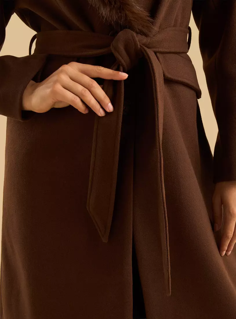 Fur Textured Longline Jacket-4