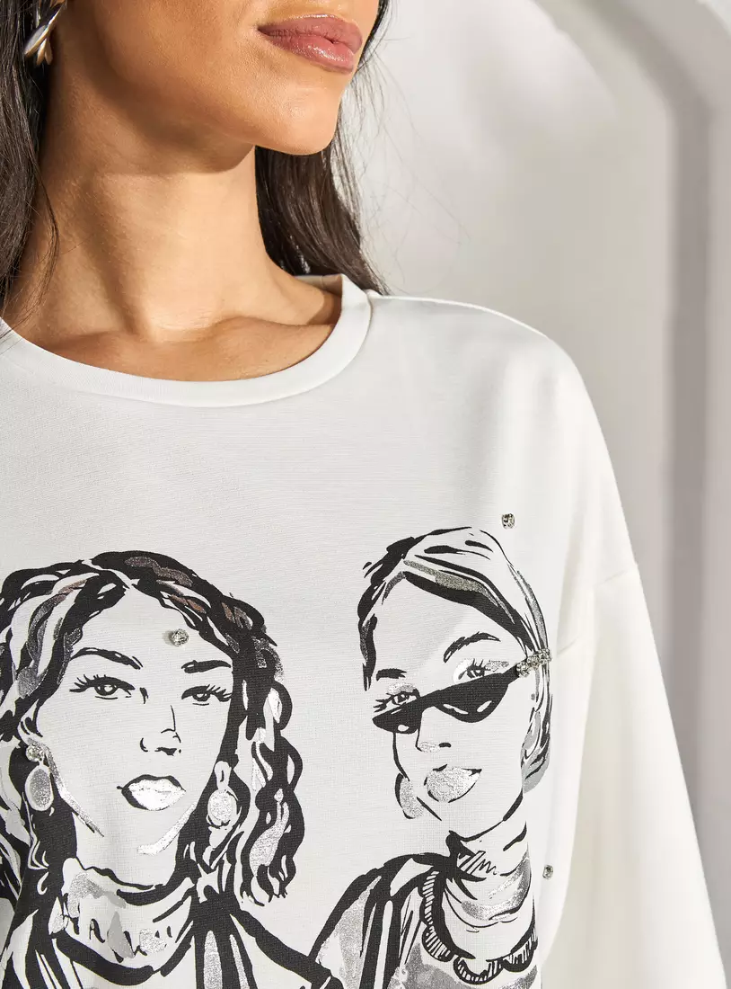 Graphic Foil Print T-shirt-3