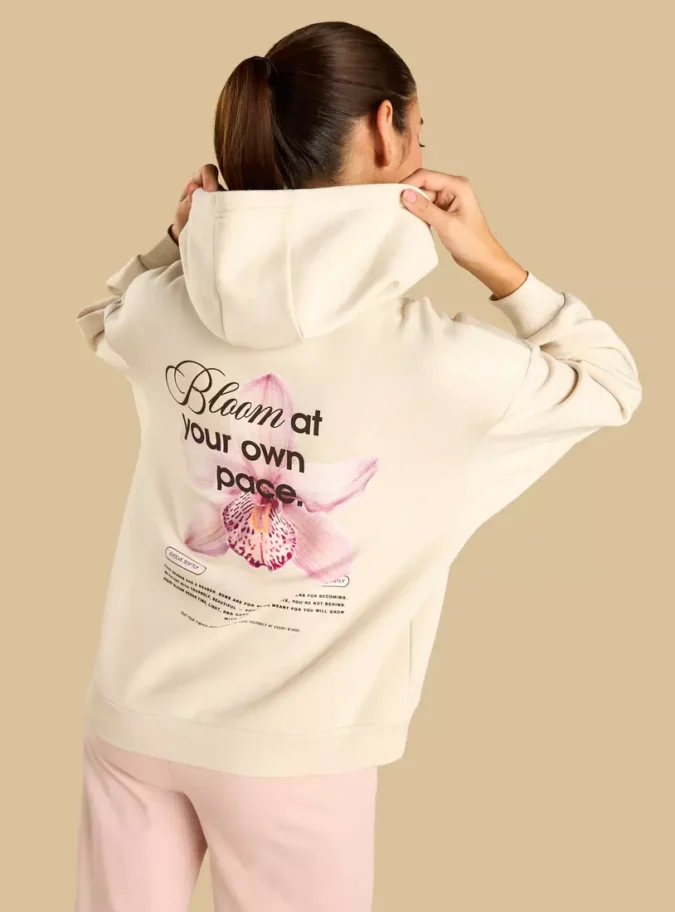 Graphic Print Hooded Sweatshirt-2