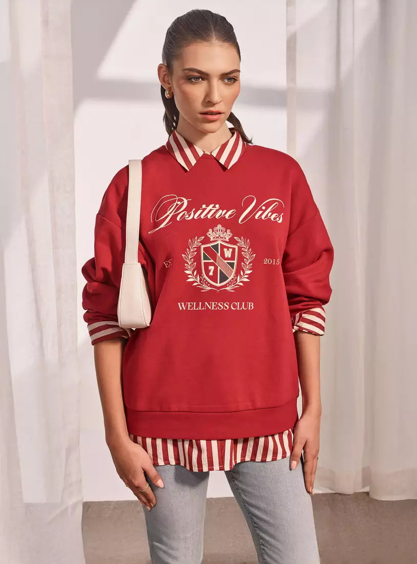 Graphic Print Sweatshirt-1