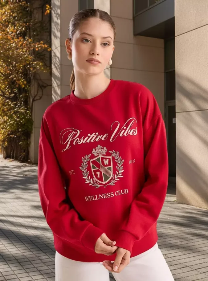 Graphic Print Sweatshirt-2