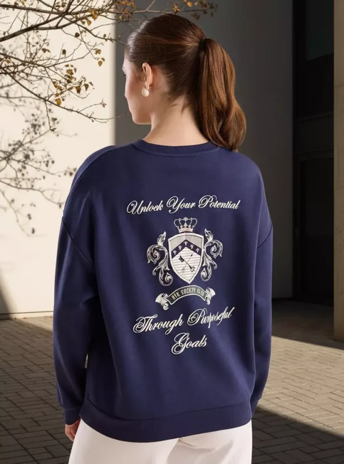 Graphic Print Sweatshirt-2