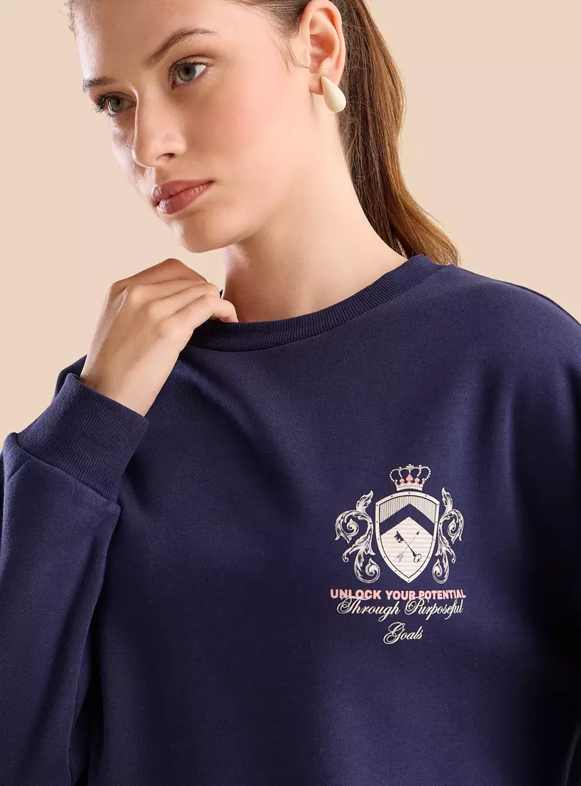 Graphic Print Sweatshirt-4