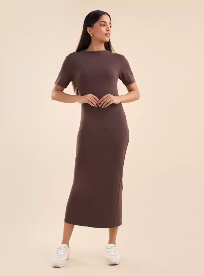 High Neck Bodycon Dress-1