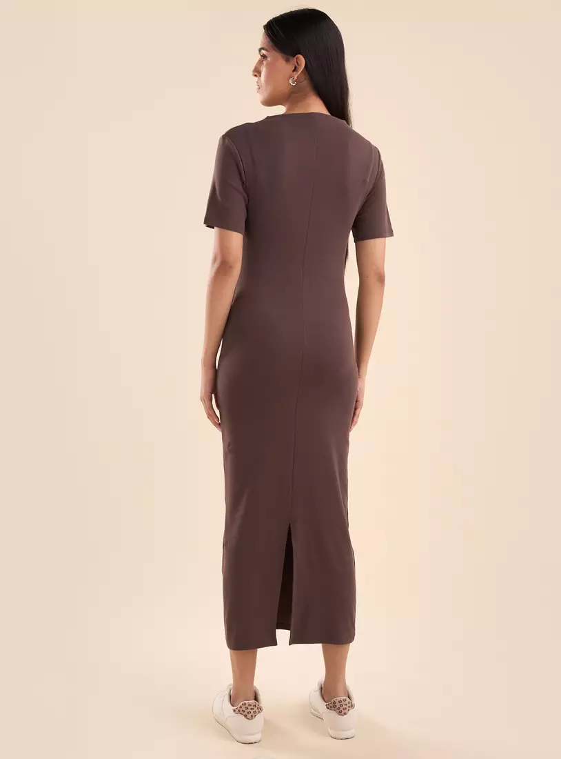 High Neck Bodycon Dress-2