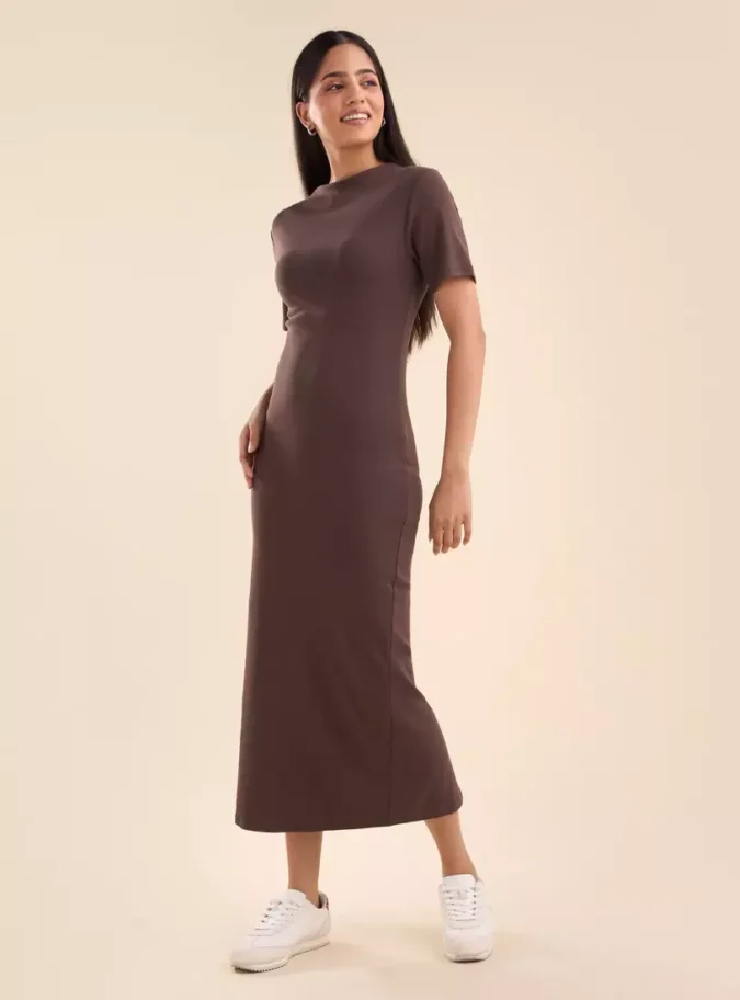 High Neck Bodycon Dress-4