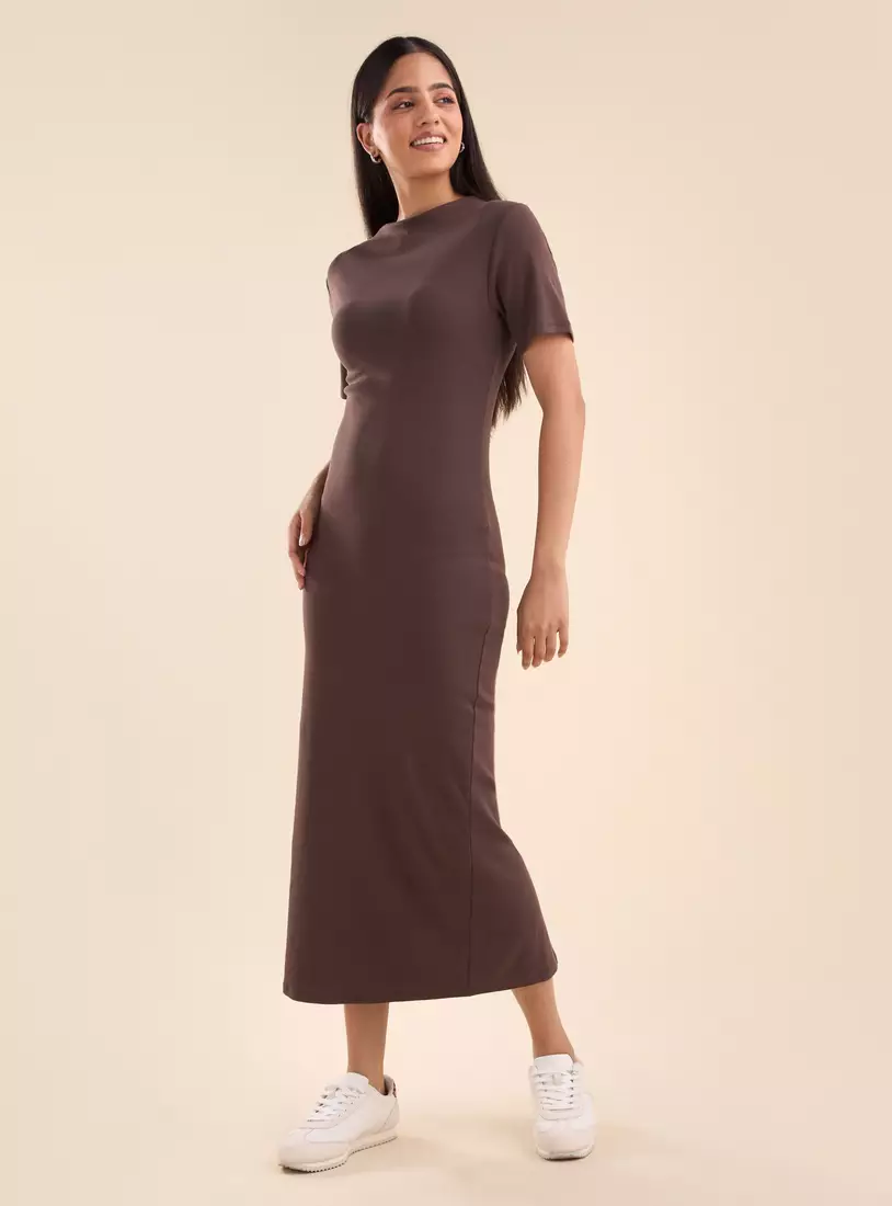 High Neck Bodycon Dress-4