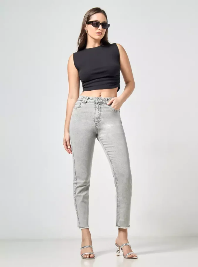 High Waist Mom Jeans-4