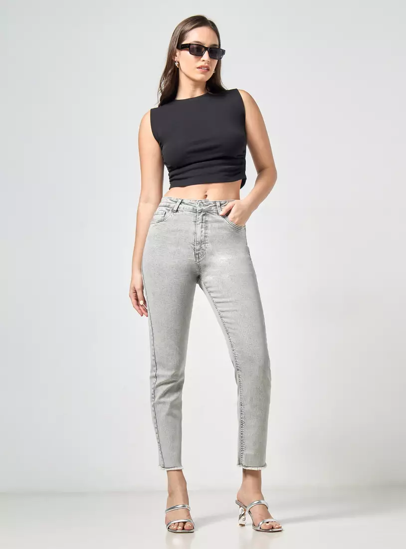 High Waist Mom Jeans-4