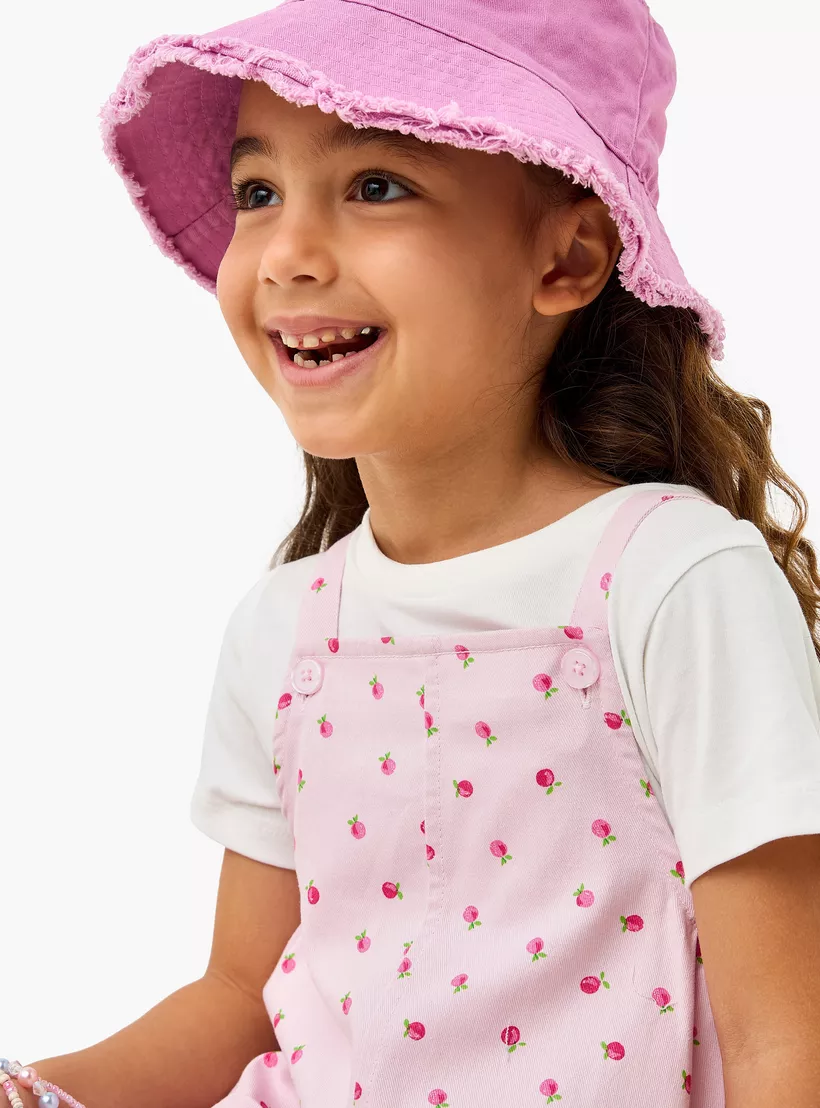 Juniors Floral Print Pinafore Dress and T-shirt Set-4