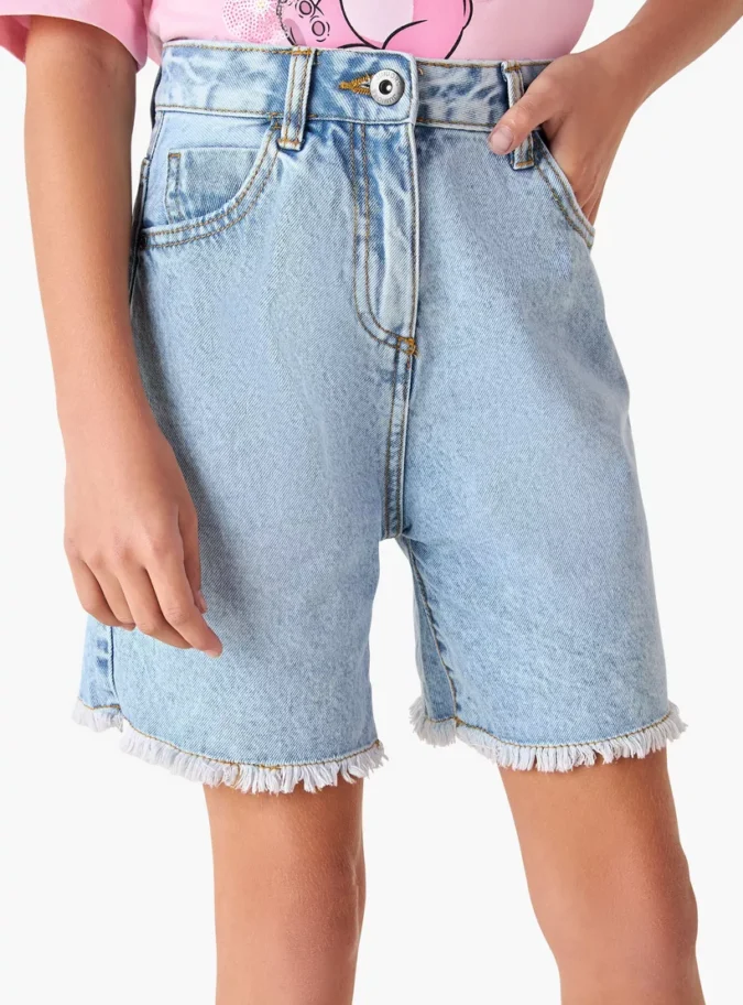 Juniors Girl's Denim Shorts-1