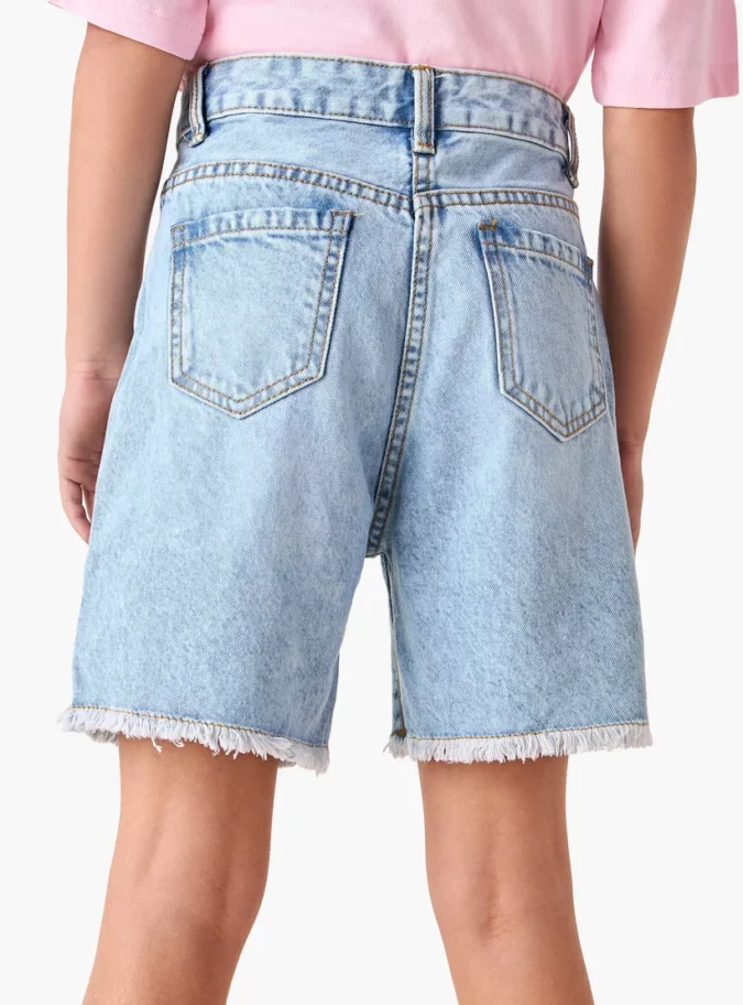 Juniors Girl's Denim Shorts-4