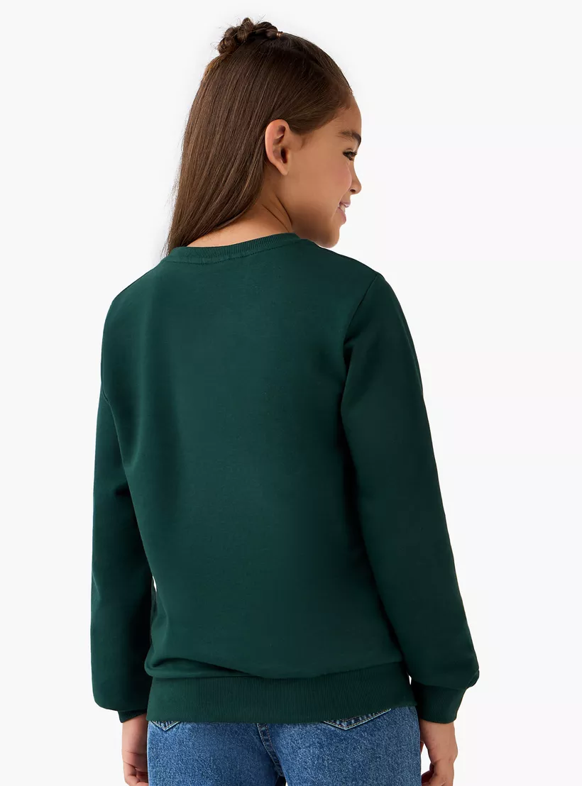 Juniors Los Angeles Print Sweatshirt with Long Sleeves-3