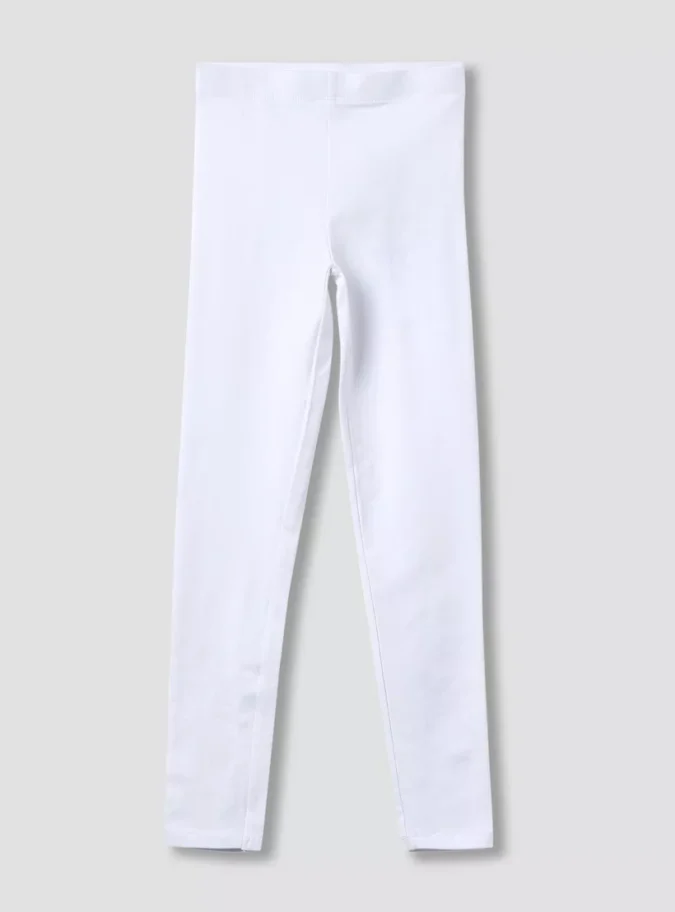Juniors Plain Leggings with Elasticised Waistband - Set of 2-2