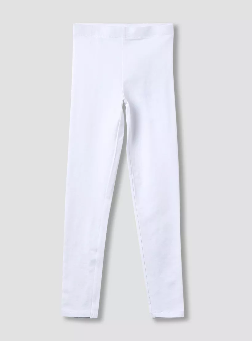 Juniors Plain Leggings with Elasticised Waistband - Set of 2-2