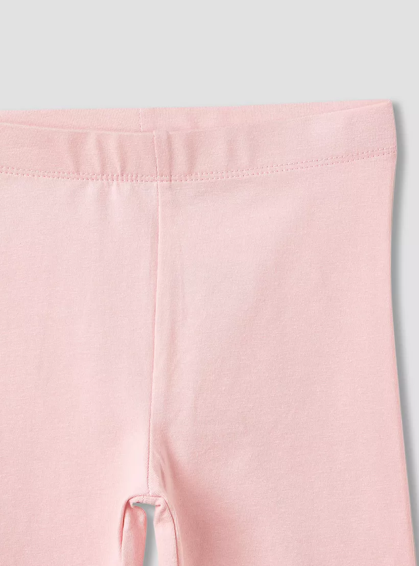 Juniors Plain Leggings with Elasticised Waistband - Set of 2-4