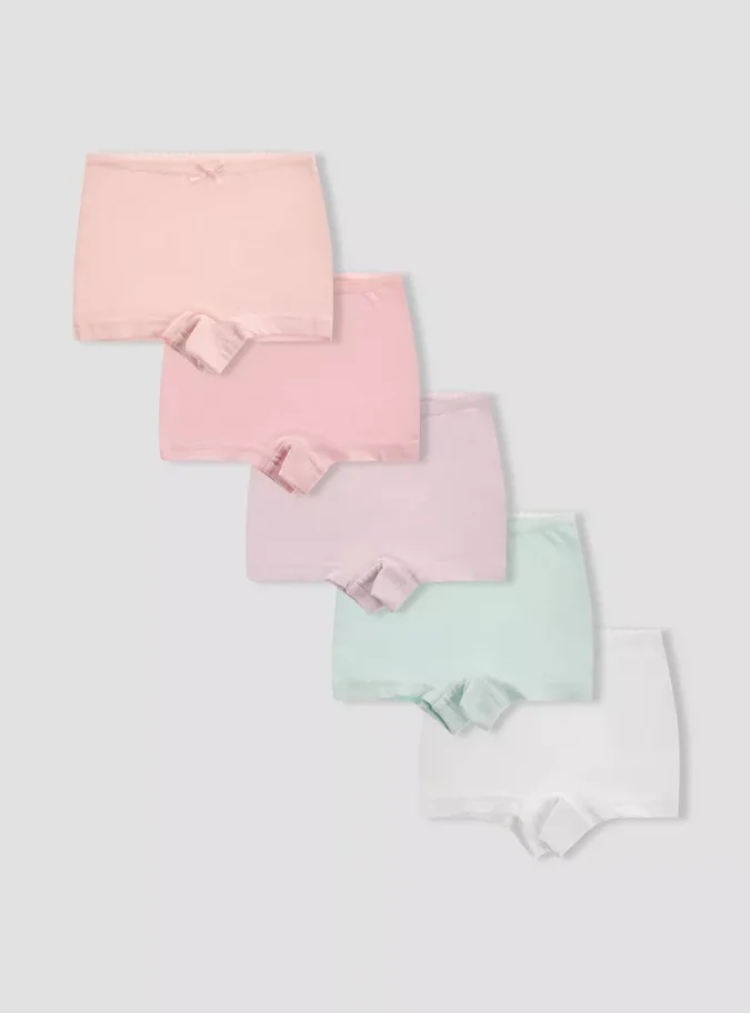 Juniors Solid Briefs with Elasticated Waistband - Set of 5-1