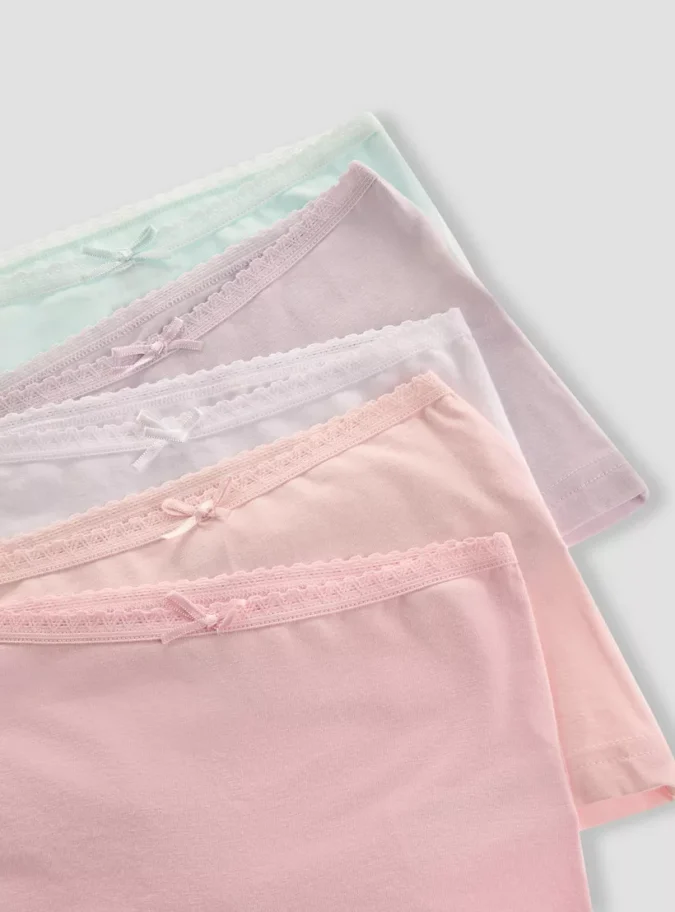 Juniors Solid Briefs with Elasticated Waistband - Set of 5-3