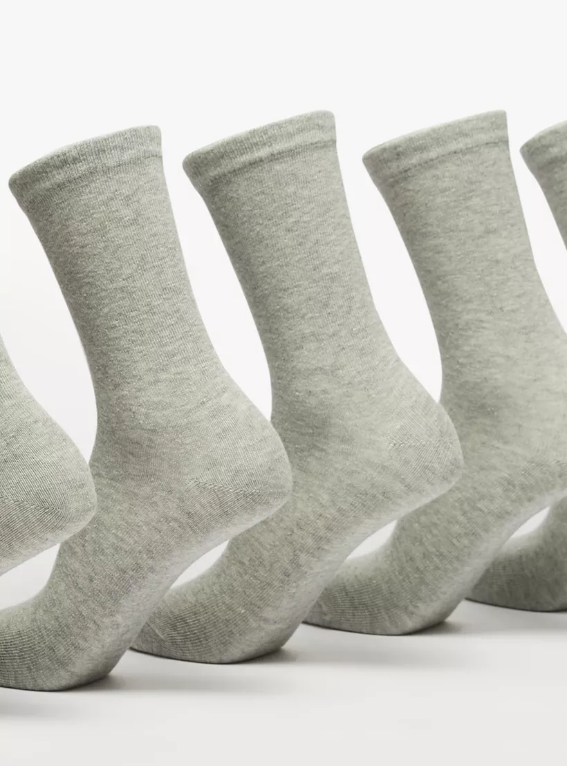 Juniors Solid Crew Length Socks - Set of 5-2