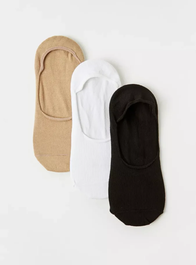Juniors Solid No Show Socks - Set of 3-2