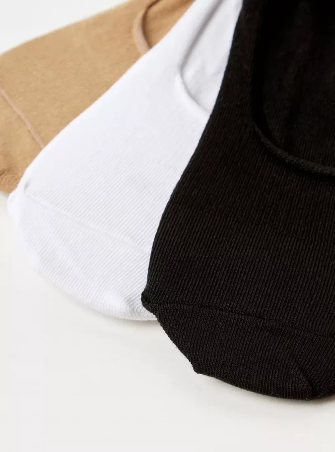 Juniors Solid No Show Socks - Set of 3-3