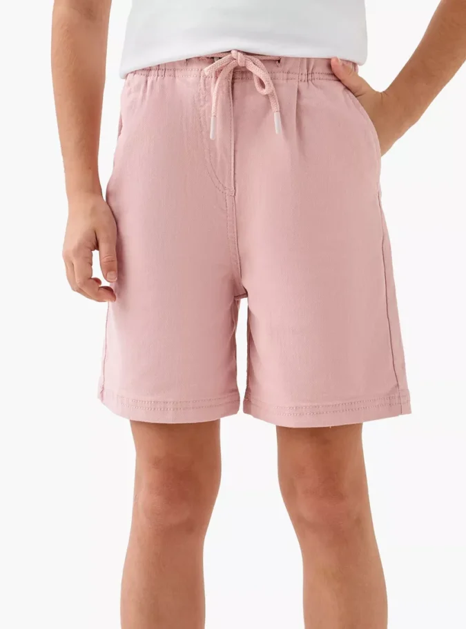 Juniors Solid Shorts with Drawstring Closure and Pockets-1
