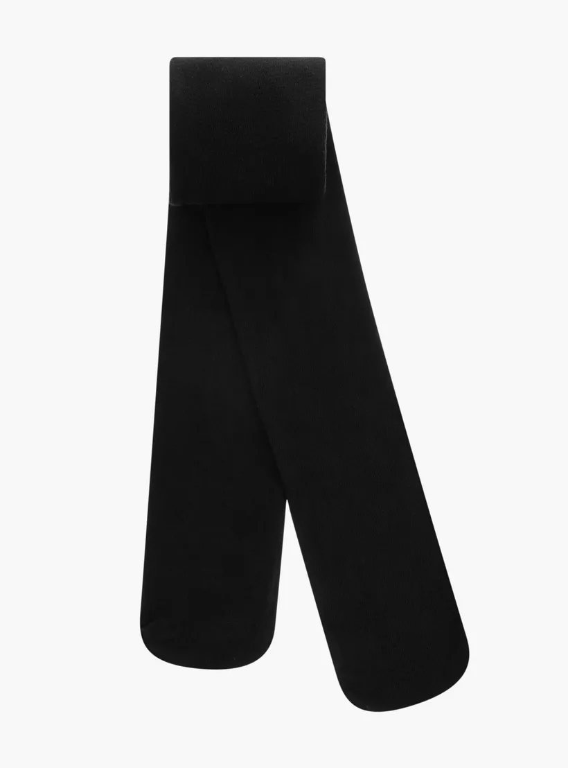 Juniors Solid Tights with Elasticated Waistband - Set of 2-2